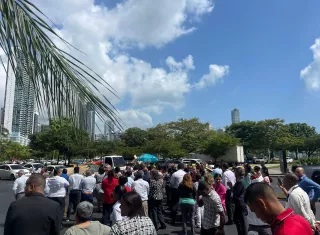 En ciudad capital la protesta se efectuó en la avenida Balboa.