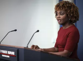 Portavoz de la Casa Blanca, Karine Jean-Pierre. EFE