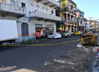 Vista general de la escena del ataque. La víctima murió en el hospital.