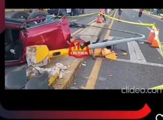 Escena del hecho de tránsito en Santiago, Veraguas.