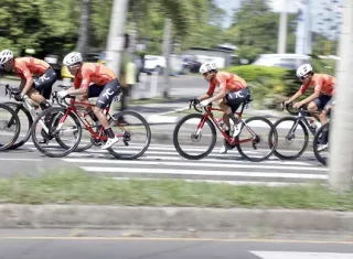 El equipo 7C Economy Lacoinex, de Costa Rica, se llevó la primera etapa. Foto: Liga de Ciclismo de Chiriquí