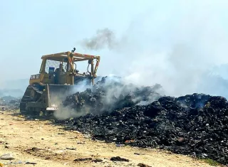 El incendio en el vertedero inició la tarde del 7 de enero pasado.