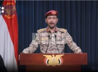 Portavoz militar de los insurgentes, Yahya Sarea. Captura de video: EFE