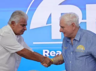 Ricardo Martinelli y José Raúl Mulino, actuales candidatos a presidente y vicepresidente de Panamá, por los partidos Relaizando Metas y Alianza.