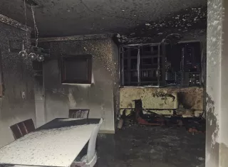 Así quedó la sala del apartamento 13-B.