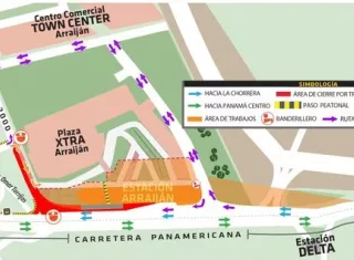 Mapa que señalan los desvíos.