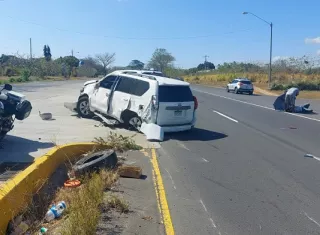 Vista general del área del accidente en Antón.