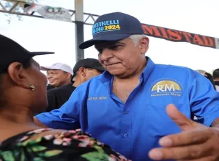 José Raúl Mulino, candidato presidencial de Realizando Metas y Alianza.