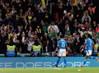 Endrick festeja su anotación. / EFE