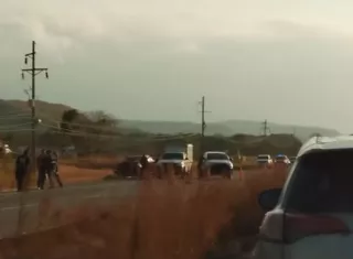 Vista del accidente en Penonomé, donde una persona perdió la vida.