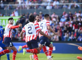 Jugadores de Paraguay celebran una anotación. /Foto: EFE