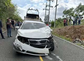 Vista general de la escena del trágico accidente en Tonosí.