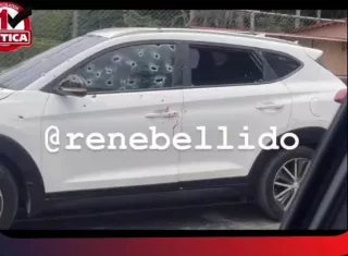 Uno de los vehículos implicados en esta balacera.