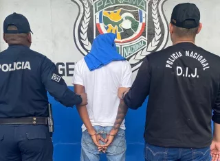 El captura del sospechoso en Colón.