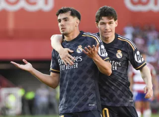 Brahim Díaz festeja su gol. /Foto: EFE