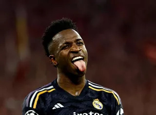 Vinicius Junior celebra tras marcar el gol del empate a dos en Múnich. /Foto: EFE