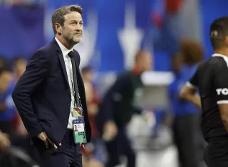 El seleccionador del equipo nacional masculino de fútbol de Panamá, Thomas Christiansen (i). /Foto: EFE