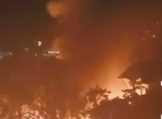 Escena del incendio.  (Foto: Pulso Informativo Bocas)