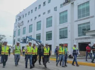 Boyd Galindo realizó un recorrido por la obra.