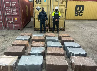 Los paquetes de droga.