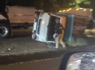 Escena del accidente de tránsito.