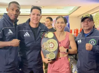 Nataly Delgado con su equipo de trabajo en Nicaragua.