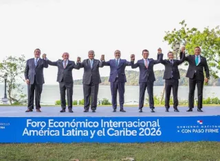 Jefes de Estado que participan en el foro en Panamá.