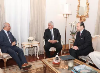 Ramdin, secretario de la OEA, y Mulino.