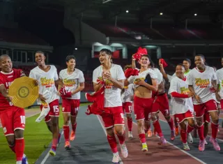 Los jugadores de la Selección Sub-17 de Fútbol de Panamá celebran la clasificación al mundial de la categoría que se disputará en Catar.