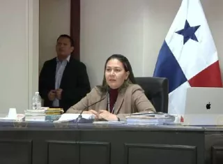 La jueza Baloisa Marquínez durante la fase de prácticas de prueba del juicio Odebrecht.