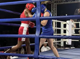 Uno de los combates de la función. 