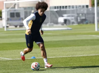 Adalberto ‘Coco’ Carrasquilla en el entrenamiento de ayer martes en el campamento base de Panamá, ubicado en New Tecumseth, Ontario, Canadá.