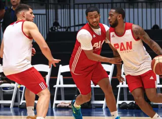 Entrenamiento de la Selección de Baloncesto de Panamá en el Centro de Alto Rendimiento de Pandeportes, en Juan Díaz.