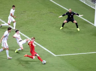 Bélgica vs EE.UU. en el Mundial de 2014.