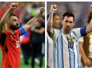 Se espera que Lionel Messi (d), de Argentina y Mohamed Salah, de Egipto, jueguen de titulares.