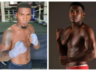 Orlando ‘Virus’ Mosquera (izq.) y Jonathan ‘Alta Gama’ Miniel disputarán el cetro nacional welter.