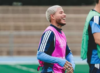 Cristian Martínez durante un entrenamiento.