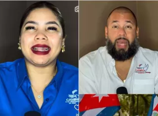 Katerine Torres y Alexis Ortíz, señalados como integrantes de la organización Camino a la Democracia.