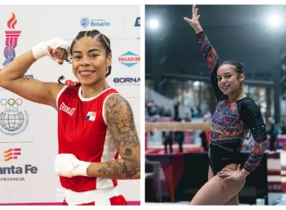 Las atletas panameñas Yulieth Hinestroza (izq.) y Ana Gabriela Gutiérrez ganaron medalla de bronce en el boxeo y gimnasia artística respectivamente.