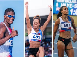 Chamar Chambers (i), Nathalee Aranda (c) y Gianna Woodruff competirán en el atletismo de los Juegos Suramericanos.