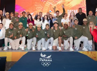Delegación de atletas de Panamá.