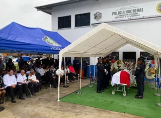 Sepelio del subcomisionado Cano en la provincia de Chiriquí.