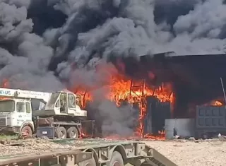 Escena del incendio.