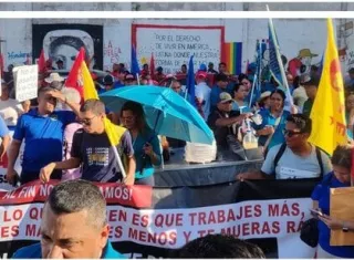 Concentración obrera a las 10 de la mañana en los alrededores de la Asamblea Nacional.