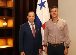 presidente de Paraguay, Santiago Peña, Panamá, reunión, José Raúl Mulino
