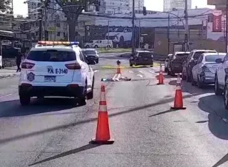 Escena del accidente de tránsito con víctima fatal. (Foto-Video: Landro Ortiz)