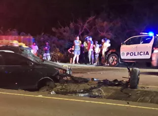 Escena del accidente de tránsito.