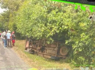 Escena del accidente de tránsito.