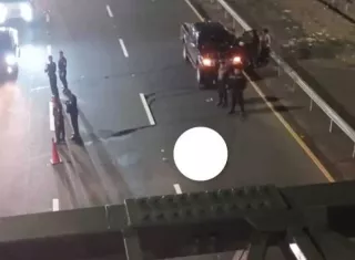 Escena del atropello mortal.      (Foto: Tráfico Panamá)