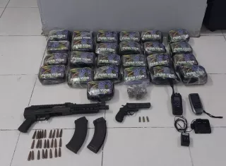 Los indicios incautados durante la operación.